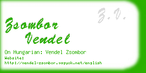 zsombor vendel business card